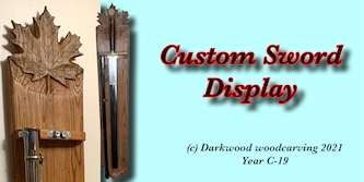 Sword Display, coind display custom orders and true one of a kind displays